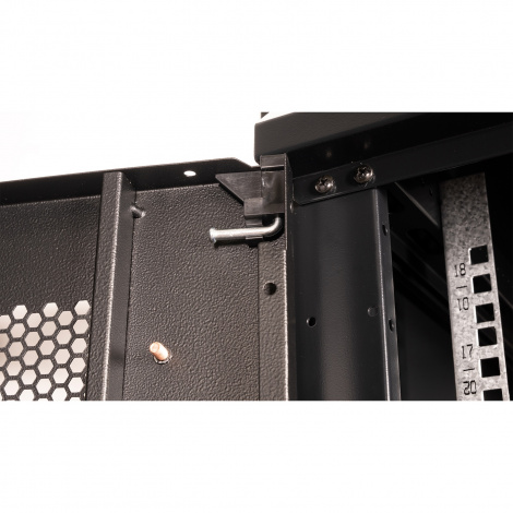 Шкаф 19" телекоммуникационный настенный, 18U 901x600х600 мм, дверь перфорация, черный